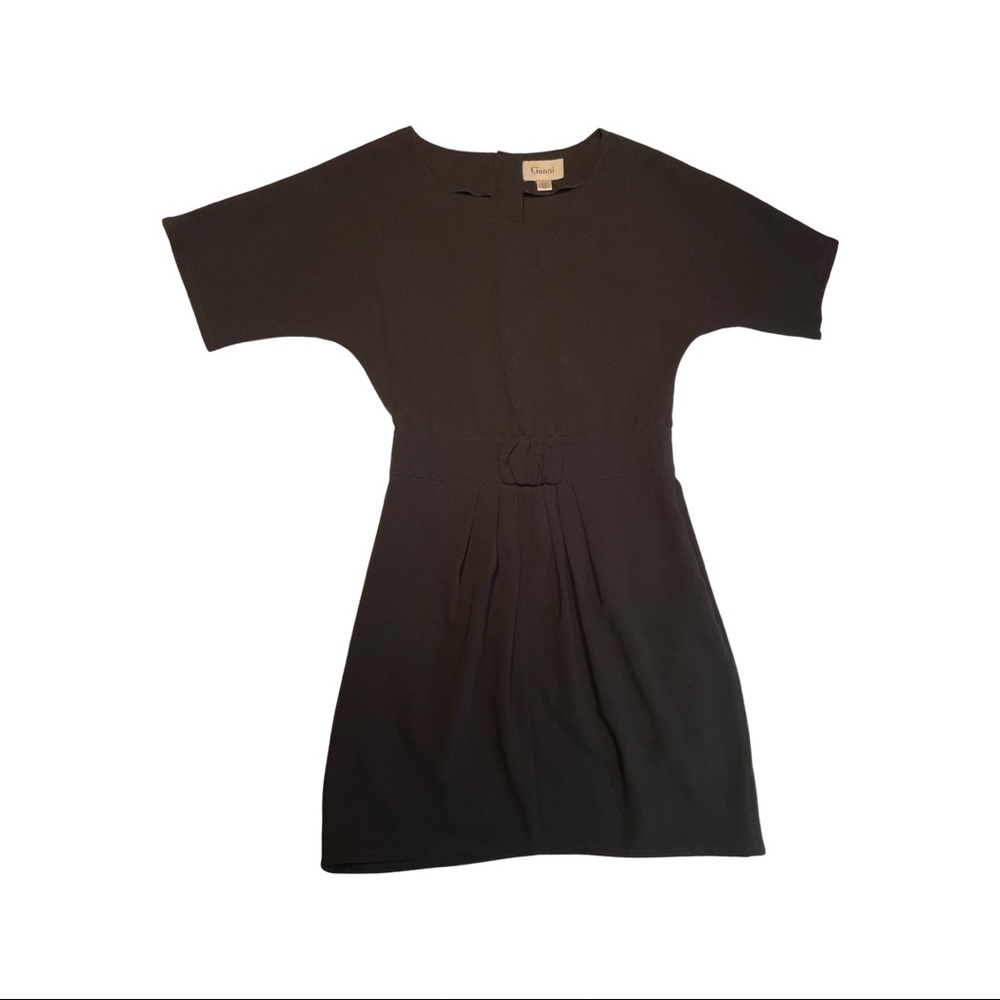 Gianni black crepe dress, size small.